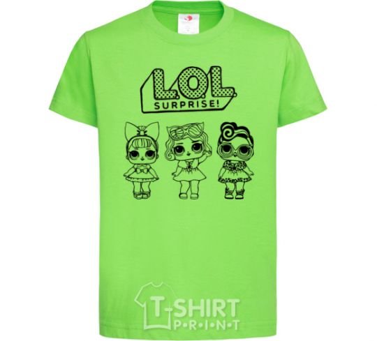 Kids T-shirt Lol three Merlin dolls orchid-green фото