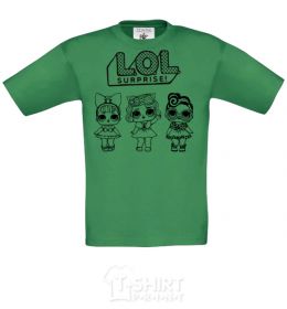 Kids T-shirt Lol three Merlin dolls orchid-green фото