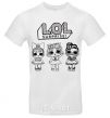 Men's T-Shirt Lol three Merlin dolls White фото