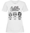 Women's T-shirt Lol three Merlin dolls White фото