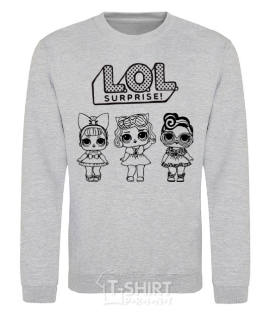 Sweatshirt Lol three Merlin dolls sport-grey фото