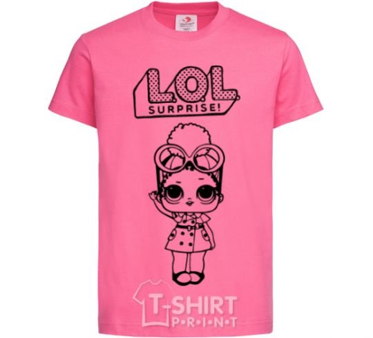 Детская футболка Lol surprise в плаще Ярко-розовый фото