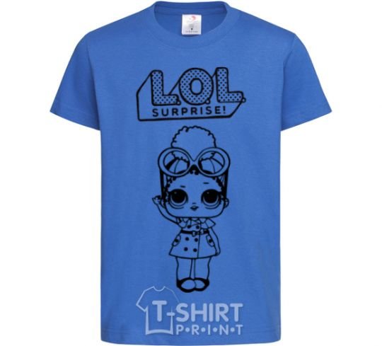 Детская футболка Lol surprise в плаще Ярко-синий фото