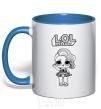 Mug with a colored handle Lol surprise swimsuit with seashells royal-blue фото