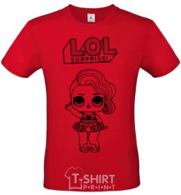 Men's T-Shirt Lol surprise swimsuit with seashells red фото