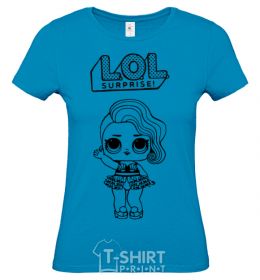 Women's T-shirt Lol surprise swimsuit with seashells sky-blue фото