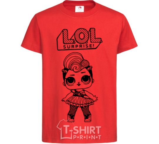 Kids T-shirt Lol surprise Miss Punk red фото