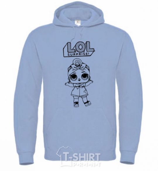 Men`s hoodie Lol surprise artist sky-blue фото