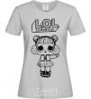 Women's T-shirt Lol surprise in winter headphones grey фото