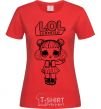 Women's T-shirt Lol surprise in winter headphones red фото