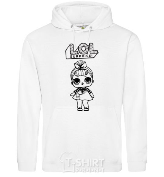 Men`s hoodie Lol surprise with the poodle White фото