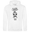 Men`s hoodie Lol surprise with the poodle White фото