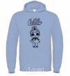 Men`s hoodie Lol surprise with the poodle sky-blue фото