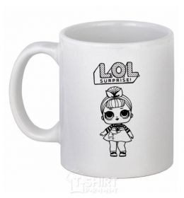Чашка керамическая Lol surprise с пуделем Белый фото
