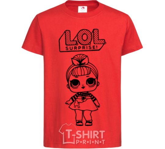 Kids T-shirt Lol surprise with the poodle red фото