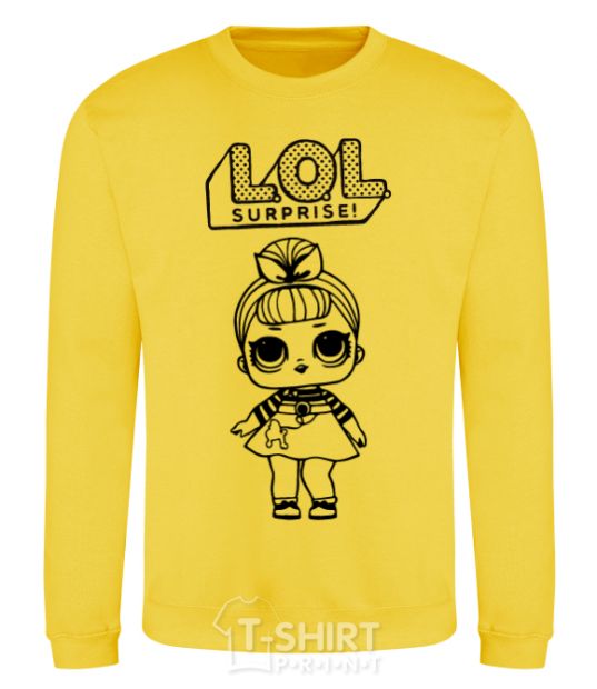 Sweatshirt Lol surprise with the poodle yellow фото