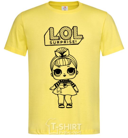 Мужская футболка Lol surprise с пуделем Лимонный фото