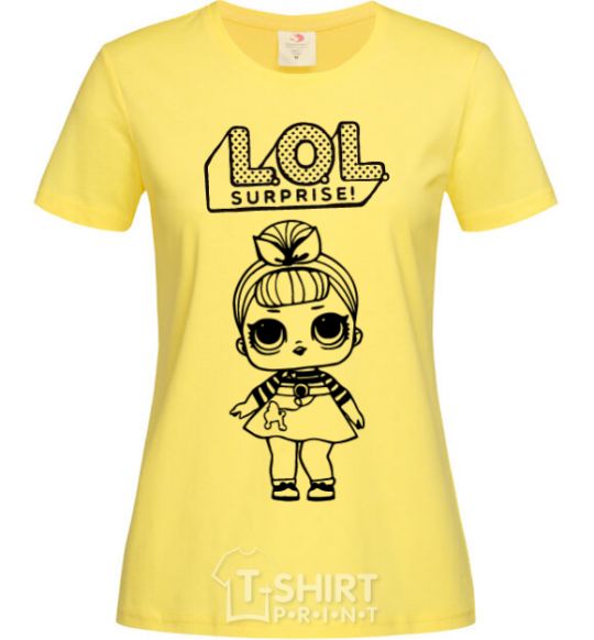 Женская футболка Lol surprise с пуделем Лимонный фото