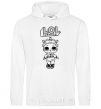 Men`s hoodie Lol surprise in a jacket and curlers White фото