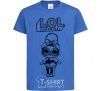 Kids T-shirt Lol surprise with a doodle and a headband royal-blue фото