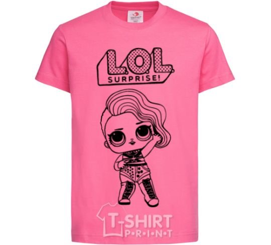 Детская футболка Lol surprise американский стиль Ярко-розовый фото