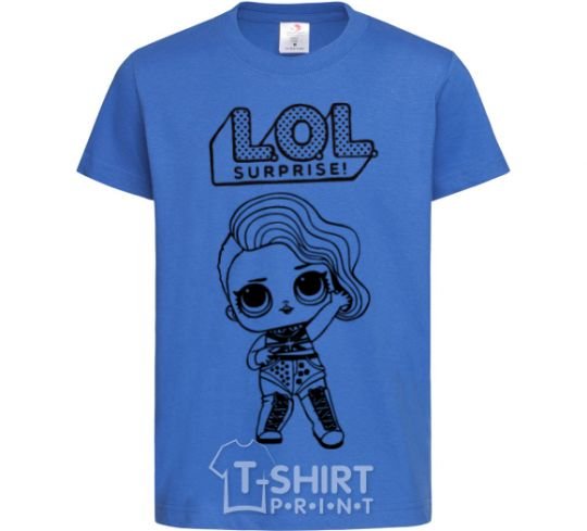 Детская футболка Lol surprise американский стиль Ярко-синий фото