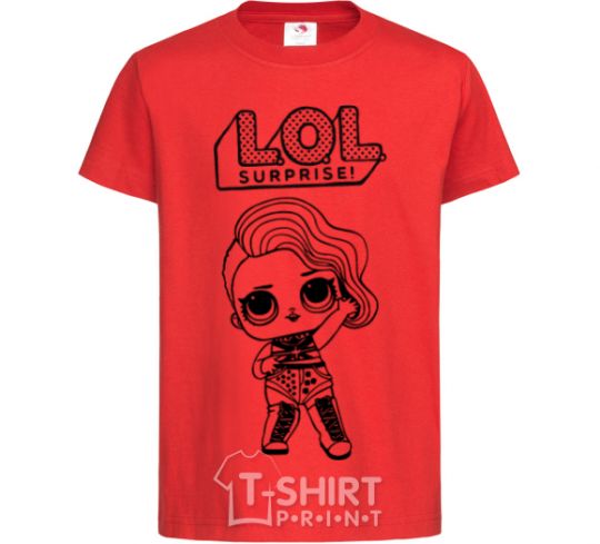 Детская футболка Lol surprise американский стиль Красный фото