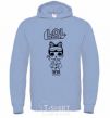 Men`s hoodie Lol surprise bunny slippers sky-blue фото