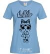 Women's T-shirt Lol surprise bunny slippers sky-blue фото