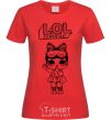 Women's T-shirt Lol surprise bunny slippers red фото