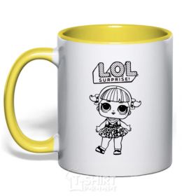 Mug with a colored handle