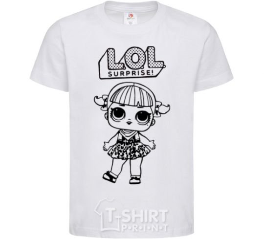 Kids T-shirt Lol surprise tiger skirt White фото