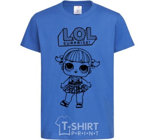 Kids T-shirt Lol surprise tiger skirt royal-blue фото