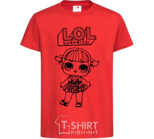 Kids T-shirt Lol surprise tiger skirt red фото