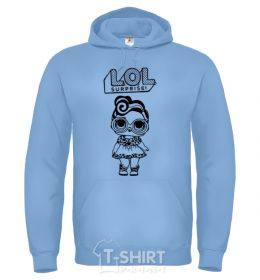 Men`s hoodie Lol surprise tiger cape sky-blue фото