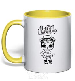 Mug with a colored handle