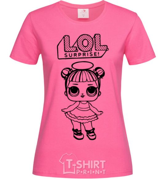 Женская футболка Lol surprise ангелочек Ярко-розовый фото