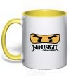 Mug with a colored handle Ninjago Masters of Spinjitzu yellow фото