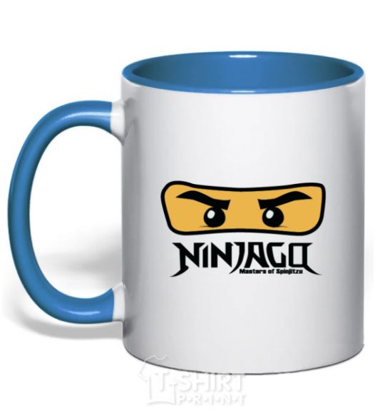 Чашка с цветной ручкой Ninjago Masters of Spinjitzu Ярко-синий фото