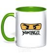 Mug with a colored handle Ninjago Masters of Spinjitzu kelly-green фото