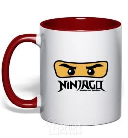 Mug with a colored handle Ninjago Masters of Spinjitzu red фото