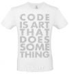 Men's T-Shirt Code is art White фото