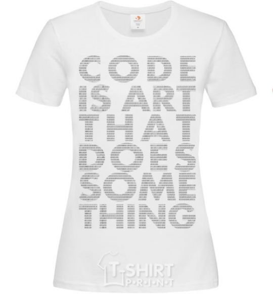 Женская футболка Code is art Белый фото
