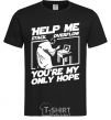 Men's T-Shirt Help me stack overflow you're my only hope black фото