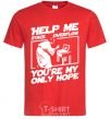 Men's T-Shirt Help me stack overflow you're my only hope red фото