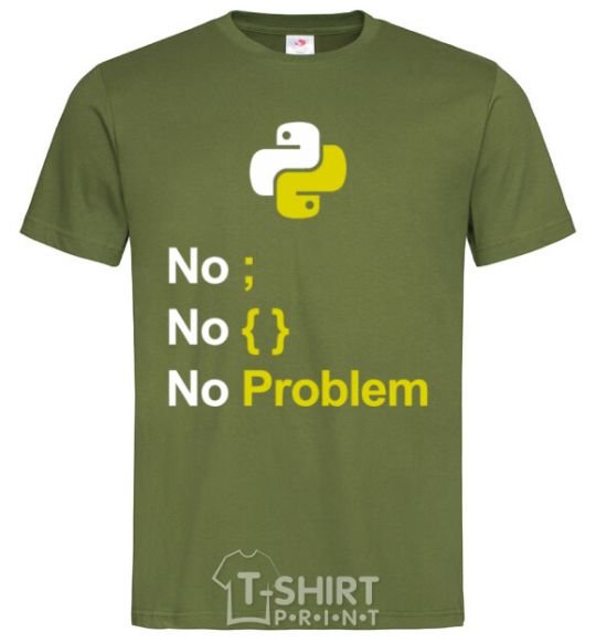 Men's T-Shirt No problem millennial-khaki фото