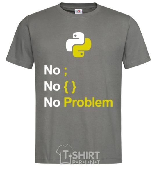 Men's T-Shirt No problem dark-grey фото