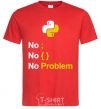 Men's T-Shirt No problem red фото