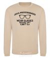 Sweatshirt Java programmers wear glasses because they can't C sand фото