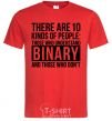 Men's T-Shirt There are 10 kinds of people red фото